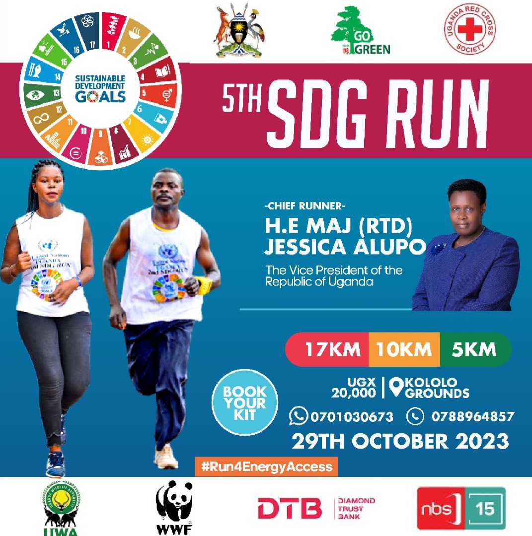 OFFICIAL:  
#5thSDGRUN 
#Run4EnergyAccess 
#SDG7
#BuganaHealthCentreIII
#BullisaDistrict
29th October 2023 @KololoGrounds 
DON'T MISS! 
@dtb_uganda @WWF_UgCD @WWFUganda @nbstv @ugwildlife @SEATINIUGANDA @Freshdairyug @RoofingsGroupUG @CityTyres @MEMD_Uganda @brianisabirye