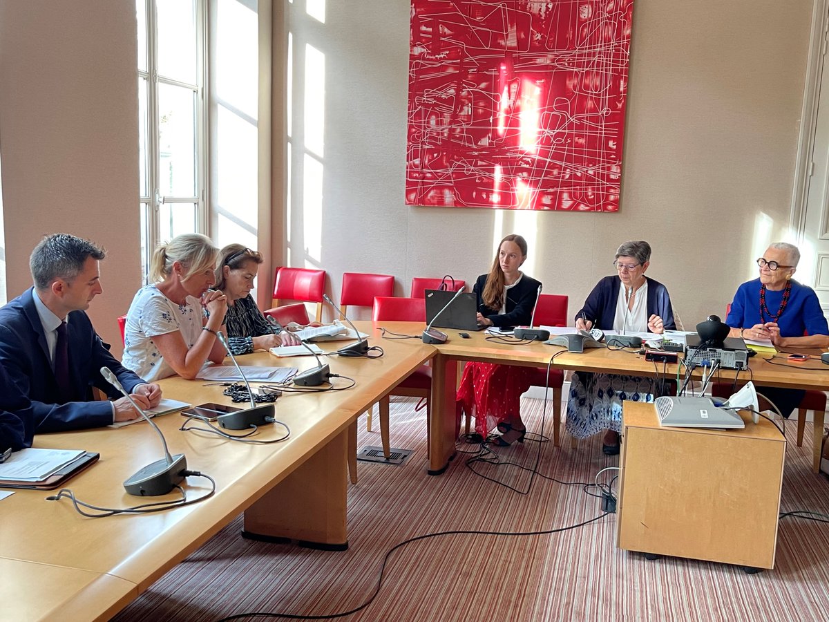 l_amf's tweet photo. .@MurielleFabre représente l’AMF dans le cadre de l’audition menée par la sénatrice Catherine di Folco, rapporteure de la PPL renforçant la sécurité des élus locaux et la protection des maires, avec @FrancoiseGatel. Les mesures vont dans le sens des demandes de l’AMF. https://t.co/PGonSD2wX7
