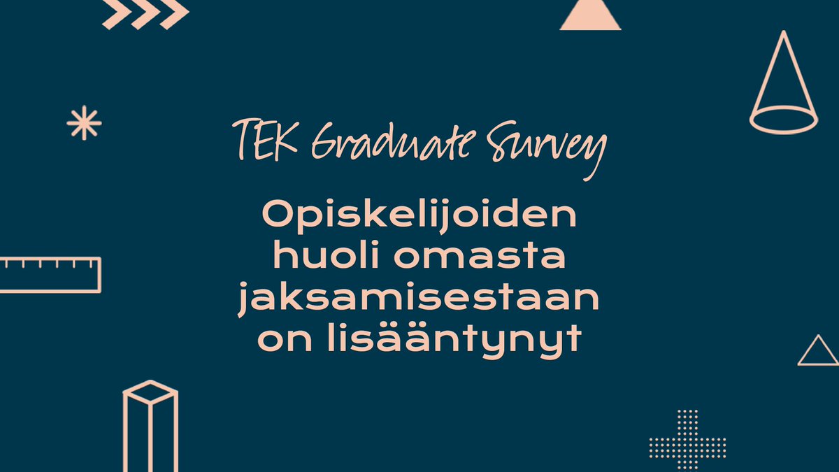 Alle 35-v diplomi-insinööriksi tai arkkitehdiksi valmistuneista 37 % on ollut 2022 opintojensa aikana usein tai jatkuvasti huolissaan jaksamisestaan. 
Osuus on kasvanut 2021 ➡️ 2022 neljä prosenttiyksikköä. #opiskelijat 1/3
tek.fi/fi/uutiset-blo…