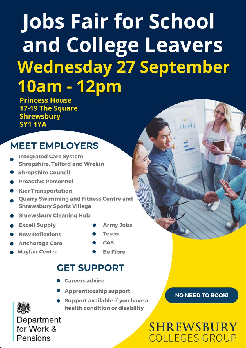 We are proud to be supporting this event. If you know anyone who might benefit from this advice and guidance event - or who are ready to meet with the employers attending that are looking to recruit then please pass on the details - no booking required! See you Wednesday!