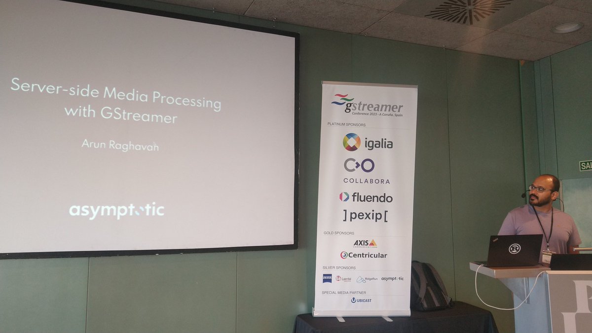 Server-side Media Processing with GStreamer with Arun Raghavan now starting in Room 1 #gstconf2023