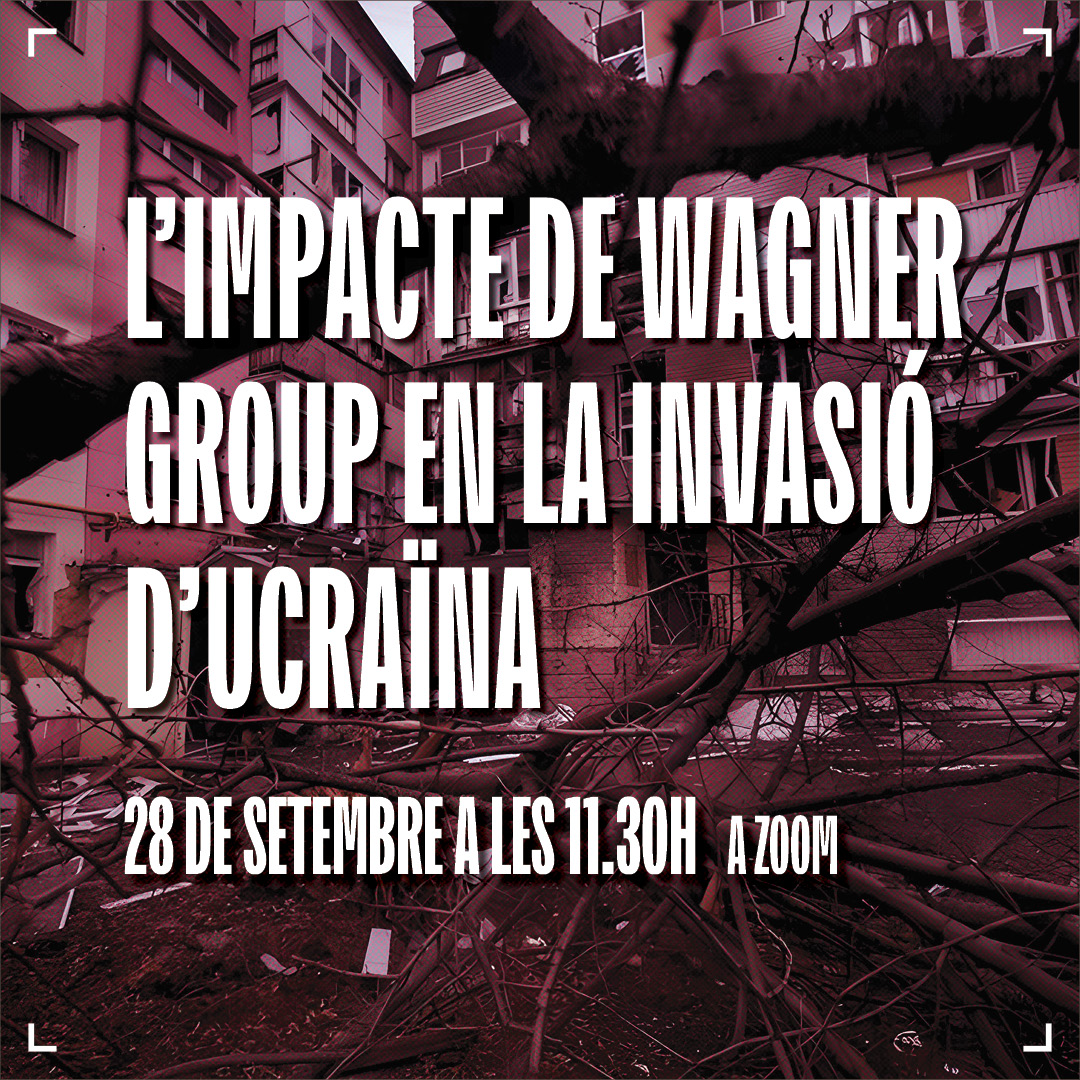 novact__'s tweet photo. ❗️El impacto de Wagner Group en la invasión de Ucrania

Debate online sobre el importante rol y las violaciones #ddhh de las #PMSC en las guerras con @SashaRomantsova, @DrSorcs, @fdazza y M. Romeo

📅 28 setiembre 11:30h CEST
+ Inscripciones https://t.co/WzXp6qHDon
🗣️CAT/CAST/EN https://t.co/wUi7pULQvk