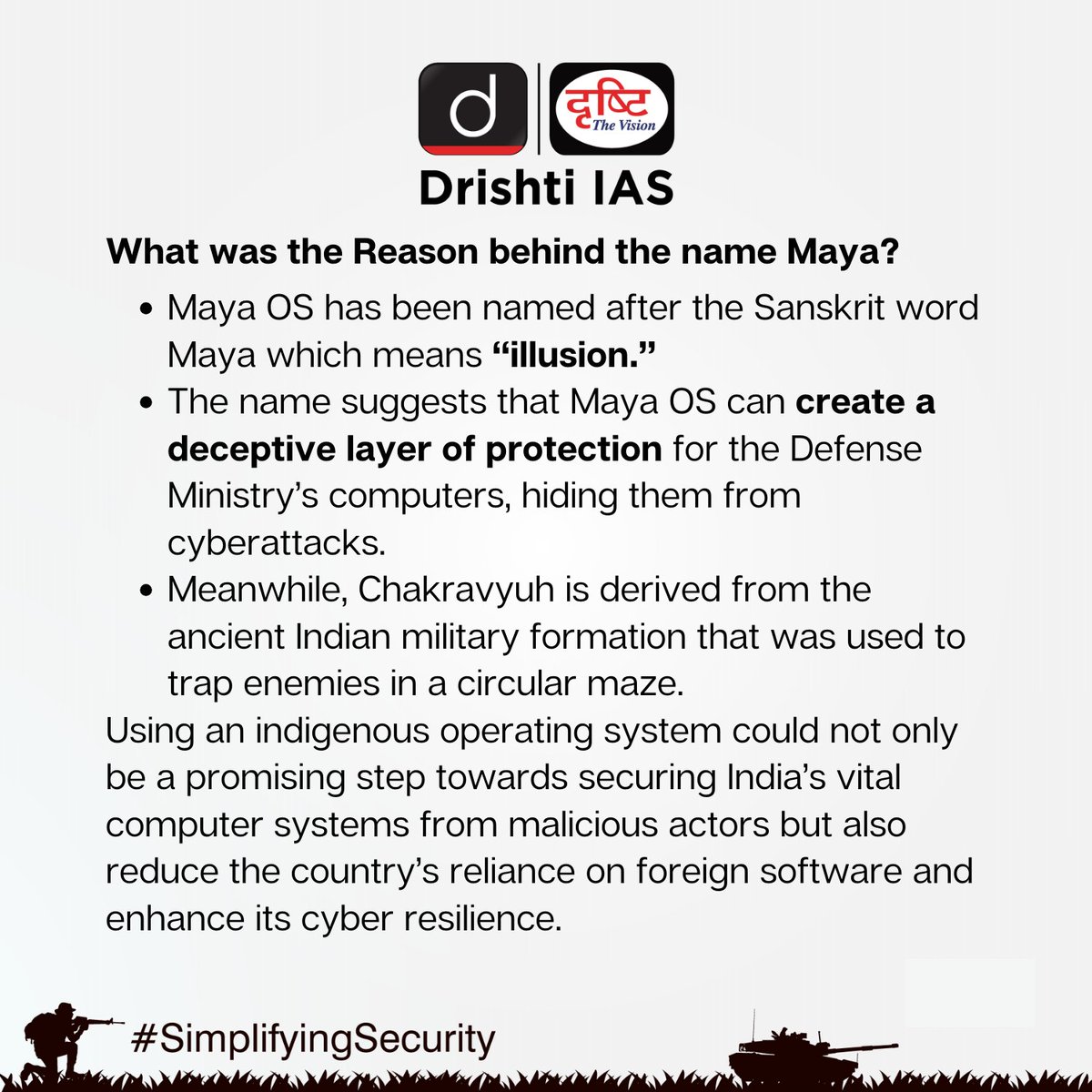 drishtiiaseng's tweet photo. Security encompasses many actors, contexts & actions. Let’s venture forth into #SimplifyingSecurity!
#DrishtiGuideToGS #InternalSecurity #NationalSecurity #UPSC #IAS #CSE #PCS #UPSCPrelims #Prelims2024 #UPSC2024 #CivilServices #GeneralStudies #GS #DrishtiIAS #DrishtiIASEnglish https://t.co/jEGFprsp2X