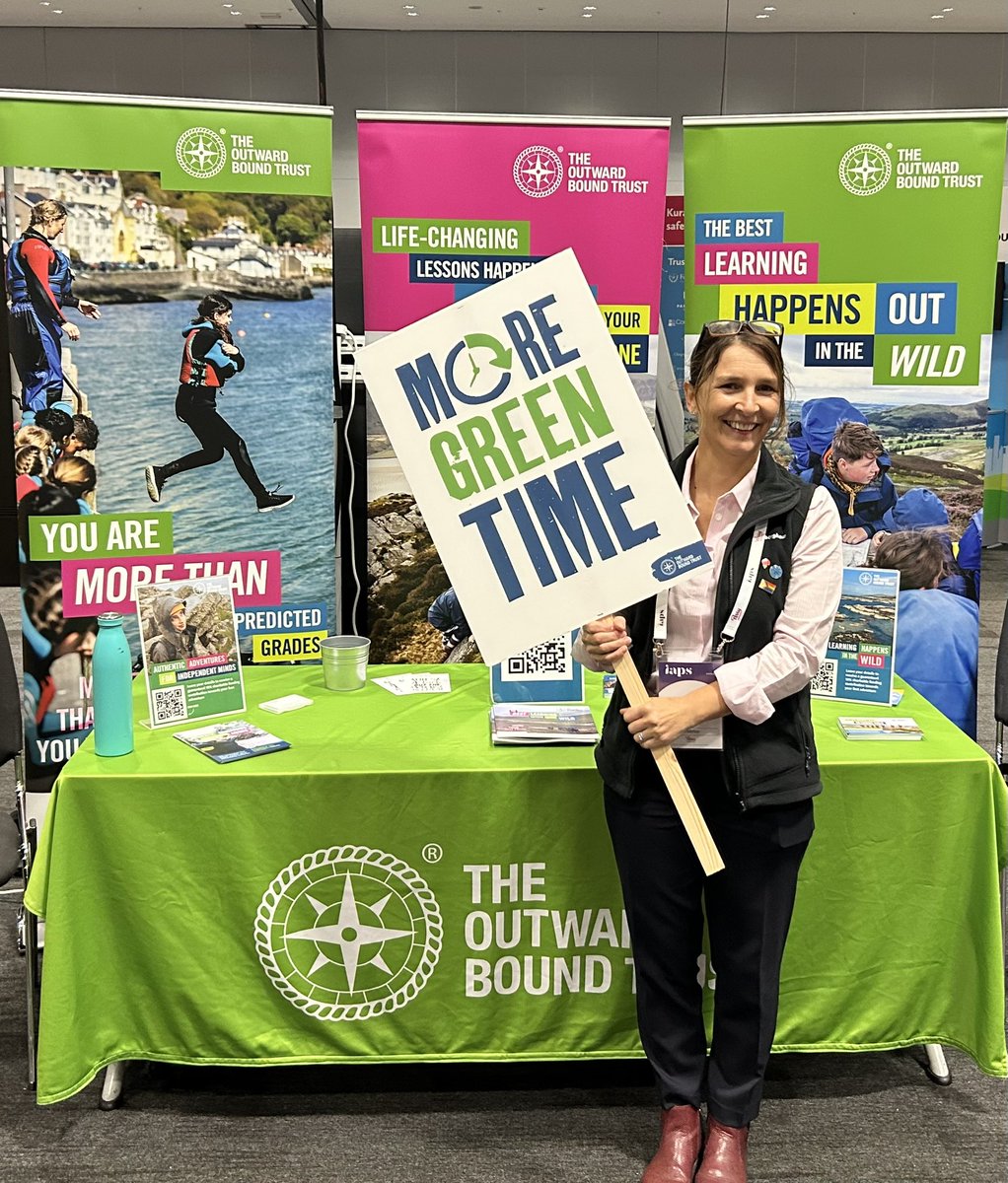 Morning <a href="/iapsuk/">IAPS</a>, we are back and ready for day 2 of #iapsconf23. This time we have Pippa with us and she wants to let you know about our #letusout campaign to give all young people the right to experience an Outdoor Residential