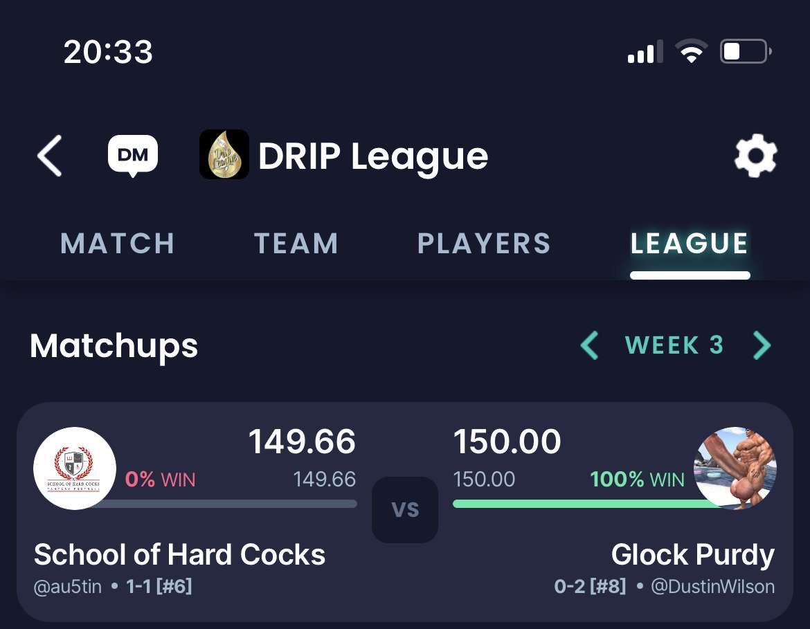 my boy <a href="/A_5tin/">Austin Leonard</a> with an absolute heartbreaker 😭😭 <a href="/SleeperHQ/">Sleeper</a>  <a href="/SleeperNFL/">SleeperNFL</a> #sleeper #FantasyFootball