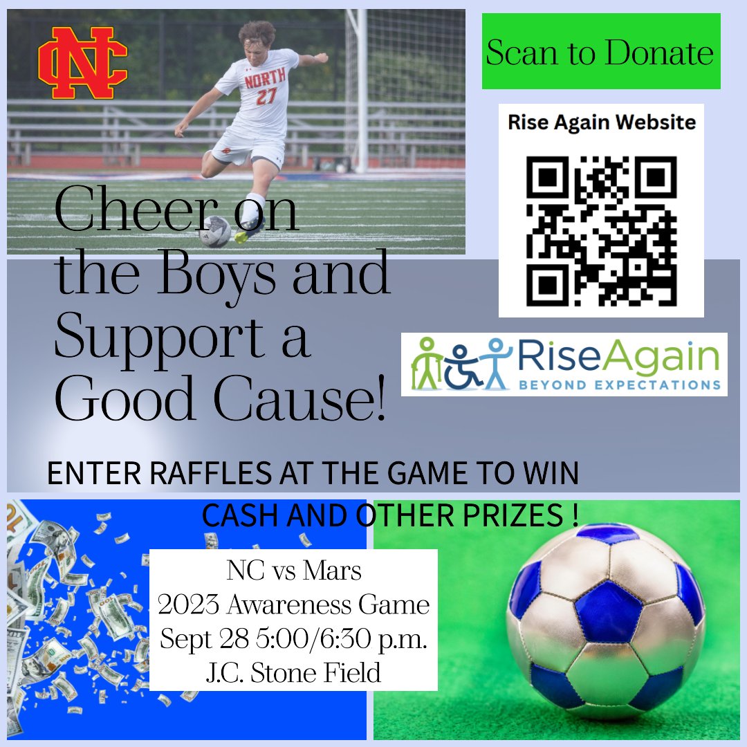 NC Boys Soccer (@nchsboyssoccer) on Twitter photo Many ways to support riseagainsci.org at our 2023 Awareness Game! Head to JC Stone on Thursday! Enjoy the game and help the fundraising efforts! 50/50 Raffle, Pirates Tickets raffle and more! <a href="/NCForeverTrue/">North Catholic High School</a> <a href="/NCTrojanArmy/">North Catholic Trojan Army</a> <a href="/pghsoccernow/">Pittsburgh Soccer Now</a> Many ways to support riseagainsci.org at our 2023 Awareness Game! Head to JC Stone on Thursday! Enjoy the game and help the fundraising efforts! 50/50 Raffle, Pirates Tickets raffle and more! <a href="/NCForeverTrue/">North Catholic High School</a> <a href="/NCTrojanArmy/">North Catholic Trojan Army</a> <a href="/pghsoccernow/">Pittsburgh Soccer Now</a>
