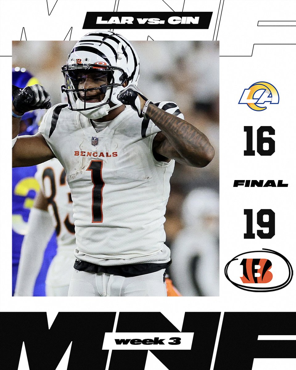 Bengals get their first win of the season on #MNF 💪