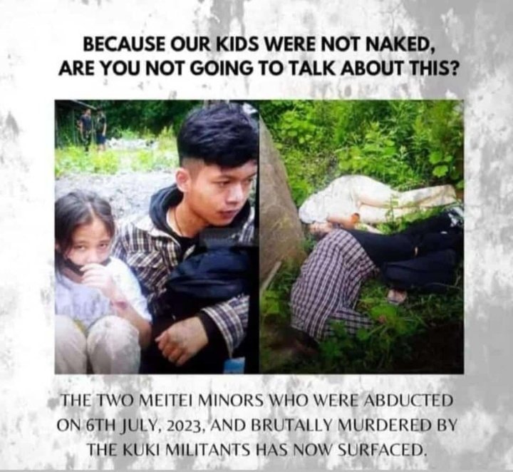 Melo_luwang's tweet photo. Should we remain silent? Every Indian, the world should know this.@GovtOfIndia_
#KukiWarCrimes #warinmanipur
#KukiMilitants
#Justice4lingthoingmbiandhamjit
#wantpeace
#manipurisburning https://t.co/MgdD4bffr6