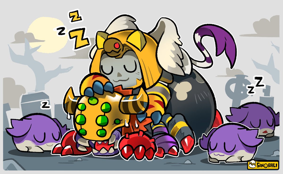 sinobali's tweet image. Digimon doing digi things.