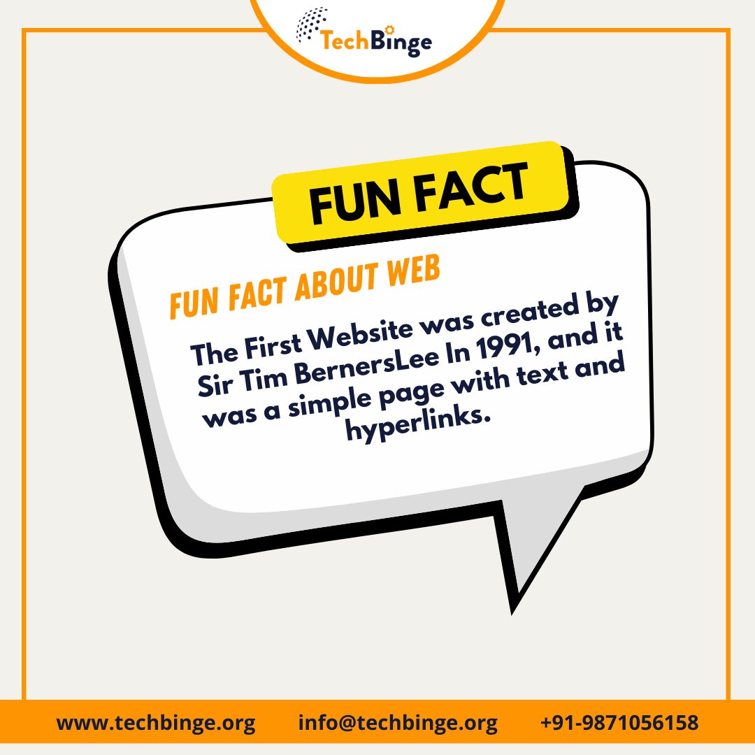 Did you know? The very first website was born in 1991, thanks to Sir Tim Berners-Lee. It was a humble page with text and hyperlinks, marking the beginning of a digital revolution!
#webhistory #digitalrevolution #timbernerslee #firstwebsite #internetorigins #techtrivia #techbinge