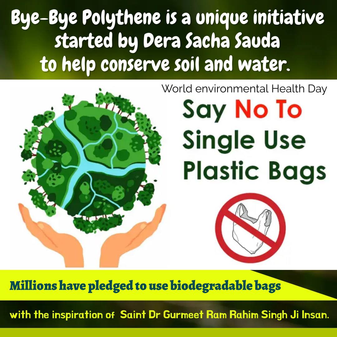 Darshan82791247's tweet photo. To make Mother Earth green again and to prevent environmental pollution, the followers of Dera Sacha Sauda plant a lot of trees every year under the sacred inspiration of revered Saint MSG Insan.
#WorldEnvironmentalHealth https://t.co/QrFbUazYd3