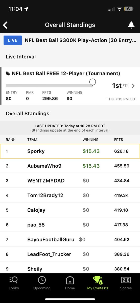Nickel_333's tweet photo. @ChessLiam 299.86 in a single week on DK. https://t.co/eLjeJbOZoc