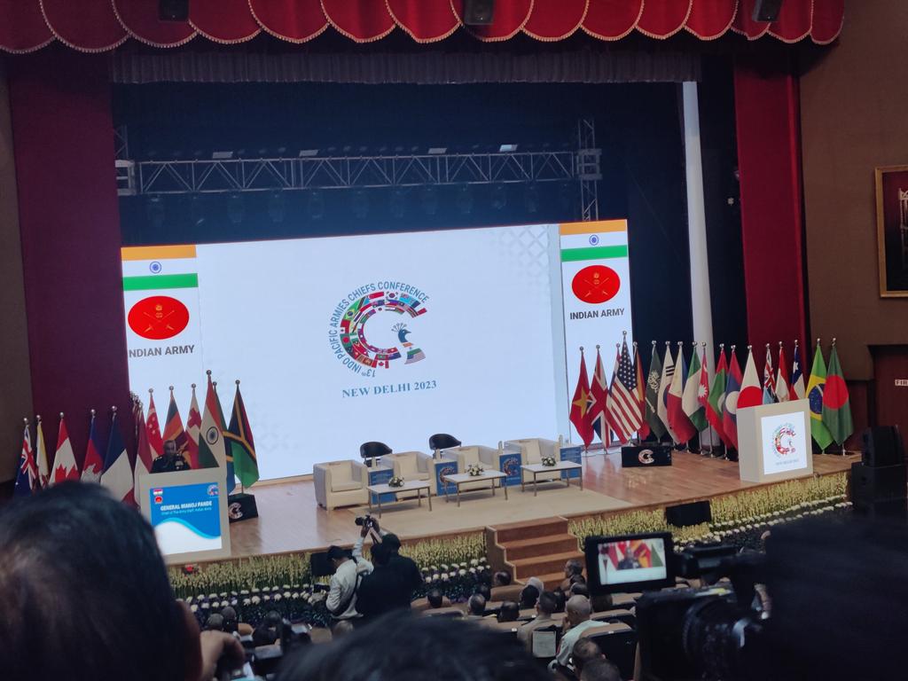 sidhant's tweet image. Indian Army Chief addresses the Indo Pacific conference, says witnessing "inter state contestation competition" in the region