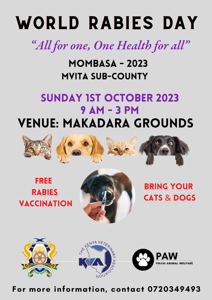 Please join us in spreading awareness of this deadly #zoonotic #disease and promoting of responsible pet ownership by vaccinating #cats and #dogs 🙏🏾🐾 
#worldrabiesday
#worldrabiesday2023 #EndRabiesNow 
#sdg15lifeonland #rabies #rabiesawareness  #OneHealth