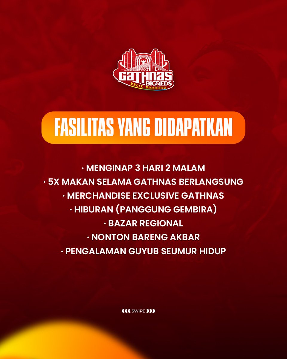 BIGREDSBali's tweet photo. REGISTRASI GATHNAS BIGREDS 2023 RESMI DIBUKA!

Semeton, AYO KITA MENDAFTAR! jangan lewatkan kesempatan bertemu dan silaturahmi dengan sesama saudara merah se-Indonesia ‼️

[SEBUAH UTAS] https://t.co/Xha1WSEac3