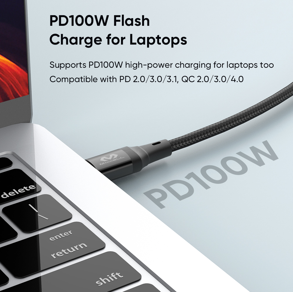 Veaqee's tweet image. ⚡Our D50 PD100W USB cables are made of a durable molded aluminum shell and high-density nylon brain for daily use.

🔌It supports PD 3.0 &amp;amp; QC 3.0 fast charging up to 100W, which can charge the Samsung S22 up to 89% in 35mins. 

#usbcables #chargingcable #PD100W #Veaqee