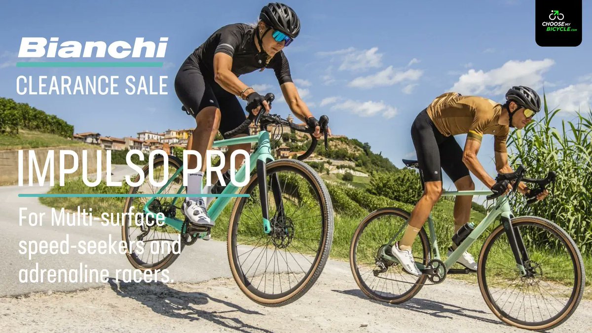 The Bianchi Impulso Pro Series is for multi-surface speed-seekers and adrenaline racers.

#ChooseMyBicycle #KeepCycling #Bianchi #BianchiBicycles #RideBianchi #ImpulsoPro #Bicycle #Cycle #Cycling #Cyclist #Gravel #GravelBike #BikeRide #RideGravel #Adventure #Speed #Performance