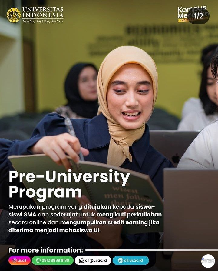 sbmptnfess's tweet photo. PTN! pre university UI buat tahun ini udah buka lagi nihh, ada yang ikutan? https://t.co/ChSRjvnB2c