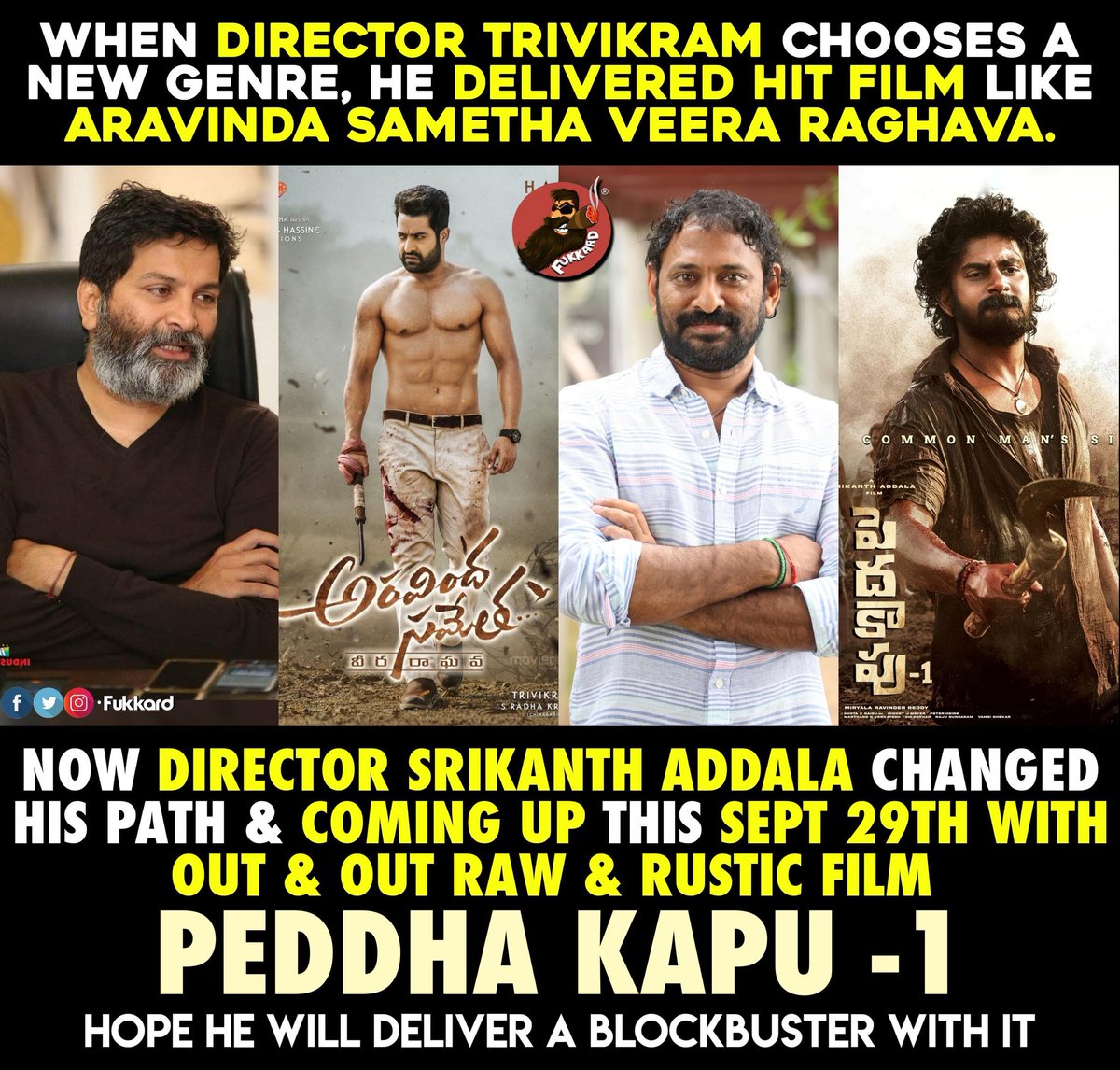 Fukkard's tweet image. #PeddhaKapu1 #SrikanthAddala #PeddhaKapu1OnSep29th