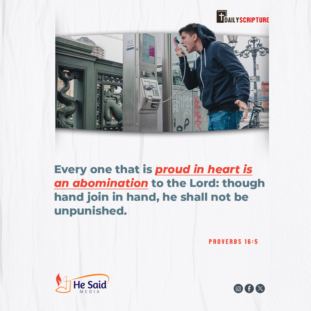 HeSaidMedia's tweet photo. "The fear of the Lord is to hate evil: pride and arrogancy, and the evil way, and the froward mouth do I hate." [Prov. 8:13]

#OvercomePride
#HeSaidMedia https://t.co/7C2fvp5qgN