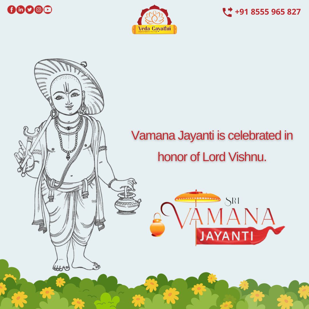 VedaGayathriHyd's tweet image. Veda Gayathri Wishes You a Happy Vamana Jayanti!

Sri Vamana Jayanti, the appearance day of Lord Vamanadeva.

For WhatsApp wa.me/918555965827 Or Call 📞+91 8555 965 827

#PureDevotion #vamanajayanti #LordVamana #vamana #avatar #divine #spirituality #vedagayathrihyd