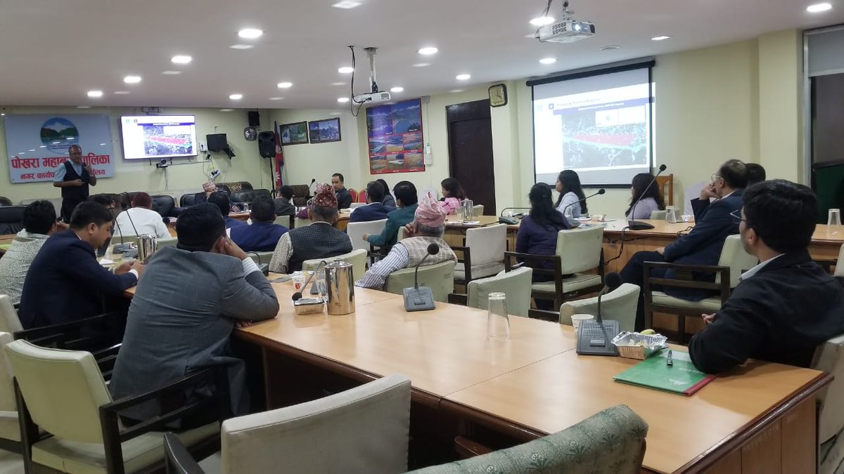 Yesterday, Sudridh-NURP, Town Development Fund (TDF), <a href="/NifraBank/">Nepal Infrastructure Bank Limited</a> team met with representatives from Pokhara Metropolitan City to discuss the potential #projects under the Integrated #Tourism Master Plan (ITMP). 
<a href="/UKinNepal/">UK in Nepal 🇬🇧🇳🇵</a>