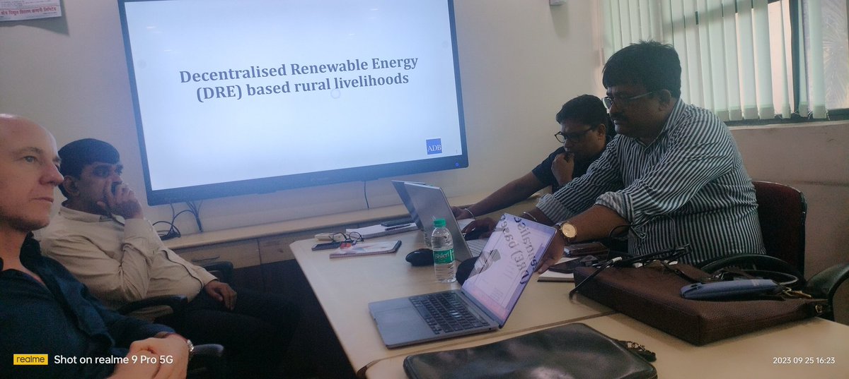 A team from the ADB  visited to MPUVN to talk about how the use of renewable resources may improve the rural economy.From the UVN side, Dr. Surender Bajpai and Mrs. Vandana Chatterjee attended and gave the ADB team information on state initiatives for solar cities.
<a href="/BajSurendra/">Dr. SURENDRA BAJPAI</a>