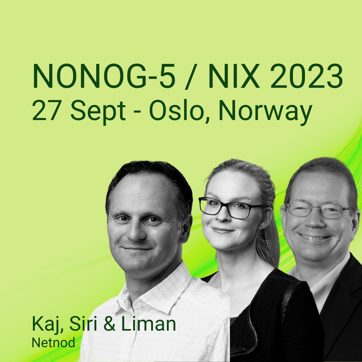 netnod's tweet image. Make sure to catch up with Kaj Kjellgren (@KajKjellgren), Siri Brenden and Lars-Johan Liman (@ljliman) during the NONOG-5 / Norwegian Internet Exchange 2023 (NIX) meeting in Oslo, Norway! 🙌 nonog.net/nonog-5-nix-20… 

@NonogCommunity #IXP #NorwegianInternetExchange (NIX)
