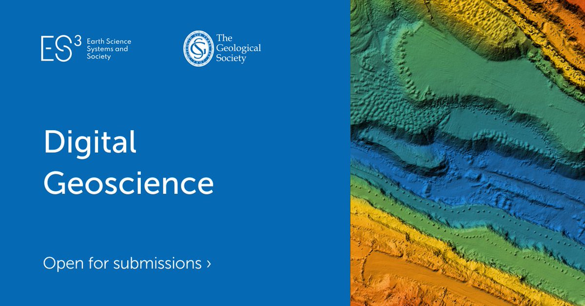 GeolSoc's tweet image. Submit your paper to the Geological Society&apos;s ES³ for a new special issue, &apos;Digital Geoscience.&apos; 

Find out more: escubed.org/research-topic…

#DigitalGeoscience #Geoinformatics #EarthScienceAI