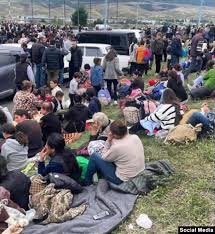 Sophiasimonyan's tweet photo. An ethnic cleansing is underway in #NagornoKarabakh. Thousands of lives ruined, as innocent people have been starved, bombed and forced into displacement. Another dark page in the history of the humanity, another failure to prevent suffering and to protect lives from devastation. https://t.co/bEmVfOnHFH