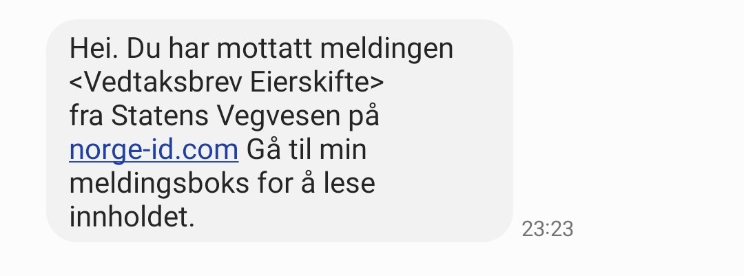 PSA: Mye svindelmeldinger ute og går for tiden.