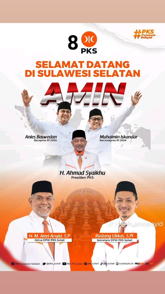 Tolong di cakepin &amp; di AMIN kan ya....
Alangkah indah bunga melati
Menghiasi pagi penuh ceria 
Anis Muhaimin selalu di hati 
Membawa perubahan bagi Indonesia

#pkssulsel
#pksmenanganiespresiden
#pkspembelarakyat
#2024aniespresiden