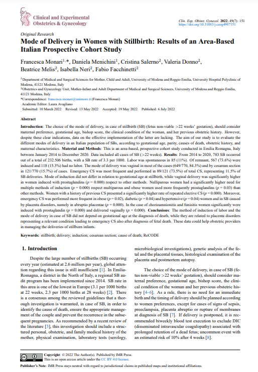 CEOGjournal's tweet photo. "Mode of Delivery in Women with Stillbirth: Results of an Area-Based Italian Prospective Cohort Study" has been published in @CEOGjournal.
Welcome to read and download it for free at https://t.co/6SBqoH4XFZ
#stillbirth
#delivery
#induction
#cesarean_section
#cause_of_death https://t.co/f2hFOdQ83J