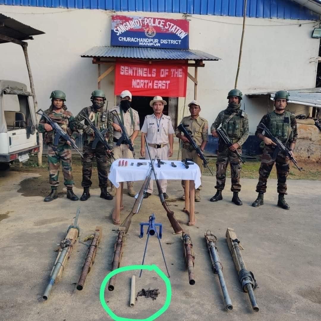 Thank you <a href="/Ccpur_Police/">Churachandpur Police</a> <a href="/manipur_police/">Manipur Police</a> <a href="/Spearcorps/">SpearCorps.IndianArmy</a> <a href="/official_dgar/">The Assam Rifles</a> for seizing such sophisticated weapons.

<a href="/AmitShah/">Amit Shah</a> <a href="/NBirenSingh/">N. Biren Singh</a> great work.

#Manipur #ManipurAgainstZRA #ManipurFightsBack #ManipurCrisis
