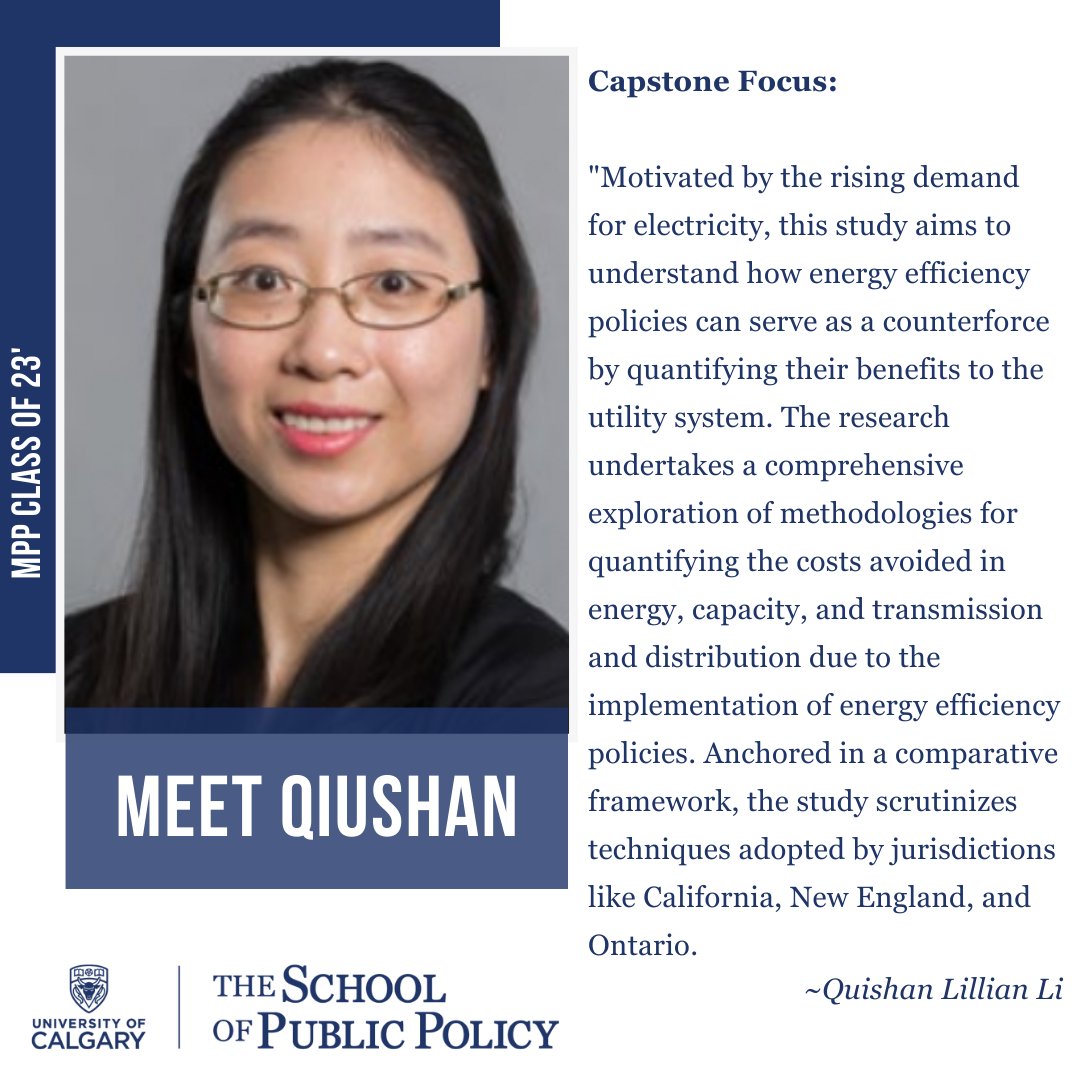 Meet Qiushan (Lillian), a member of the Master of Public Policy cohort at The School of Public Policy. She holds a BCom from the University of Alberta and MA in Economics from the University of Victoria. Learn more about her story! <a href="/policy_school/">School of Public Policy</a>