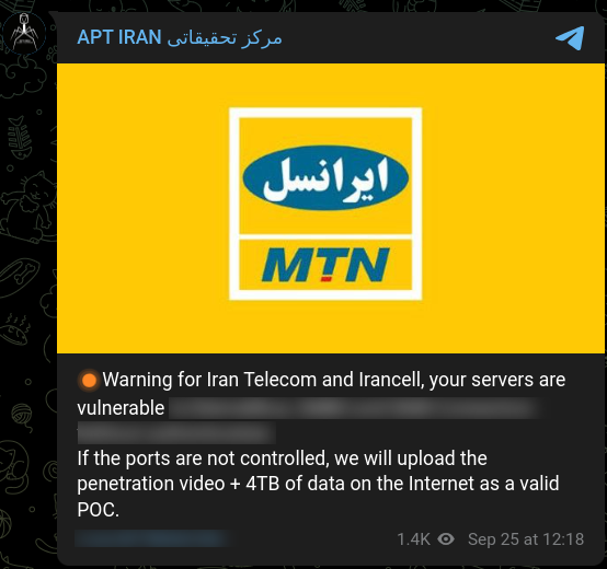 İran telekom siber saldırısı