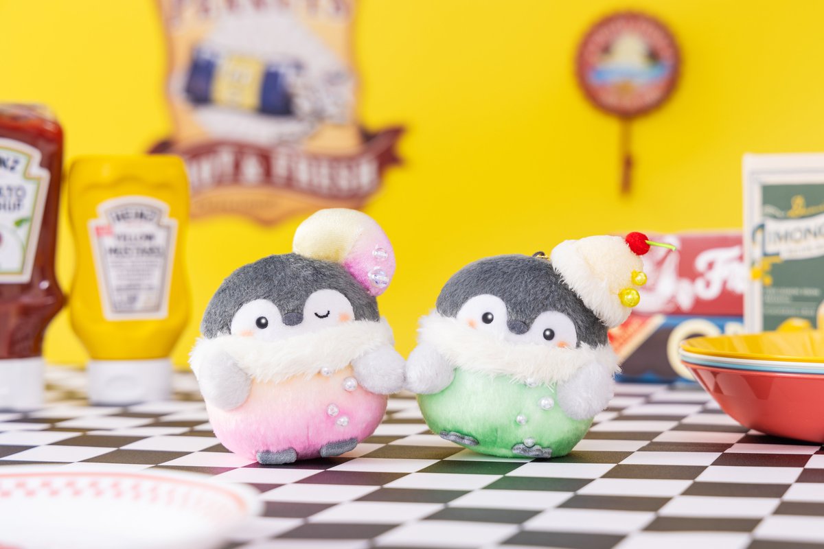 新品コウペンちゃん手乗りマスコットのセットおうえんピンク北海道メロントワイライト コウペンちゃん イワシカちゃん×コウペンちゃん マスコット
