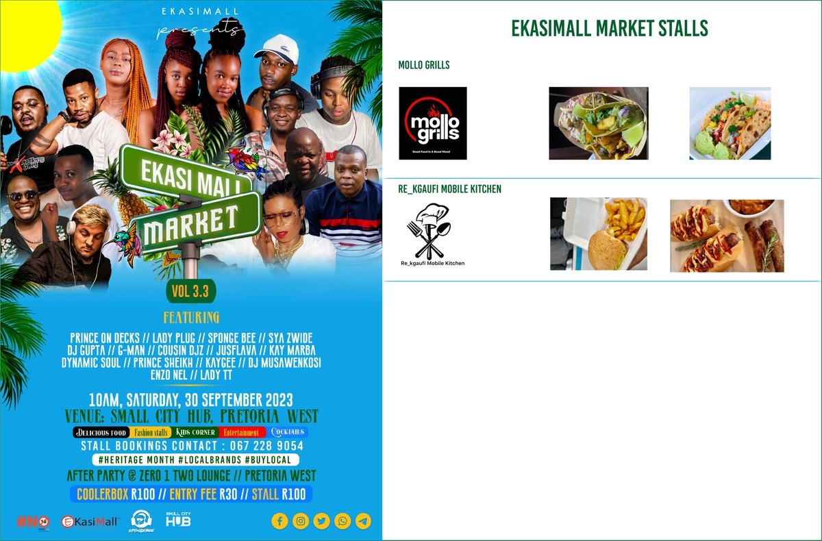 Whilst listening to good music, take a moment and support localbrands at our eKasimall Market vol3.3 #summer #play #fun #buylocal #supportlocal #pretoria #style #lifestyle #smallbusiness #food #entertainment #buylocal #local #supportlocal #ekasimall #market #djsbu #heritagemonth