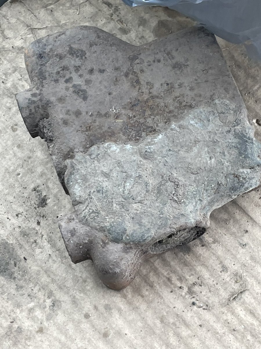 My weird field find this harvest season. Anyone have any ideas what it may be?  It is fairly heavy. 
#harvest23