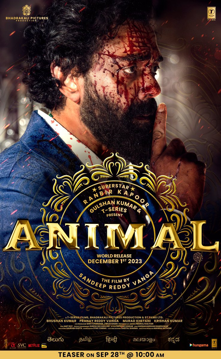 BOBBY DEOL: ‘ANIMAL’ TEASER DROPS ON 28 SEPT… Meet #Animal ka enemy: #BobbyDeol… Stars #RanbirKapoor… Directed by #SandeepReddyVanga, #Animal arrives in *cinemas* on 1 Dec 2023.
#BhushanKumar #MuradKhetani 
#AnimalTeaserOn28thSept
#AnimalOn1stDec
#AnimalTheFilm