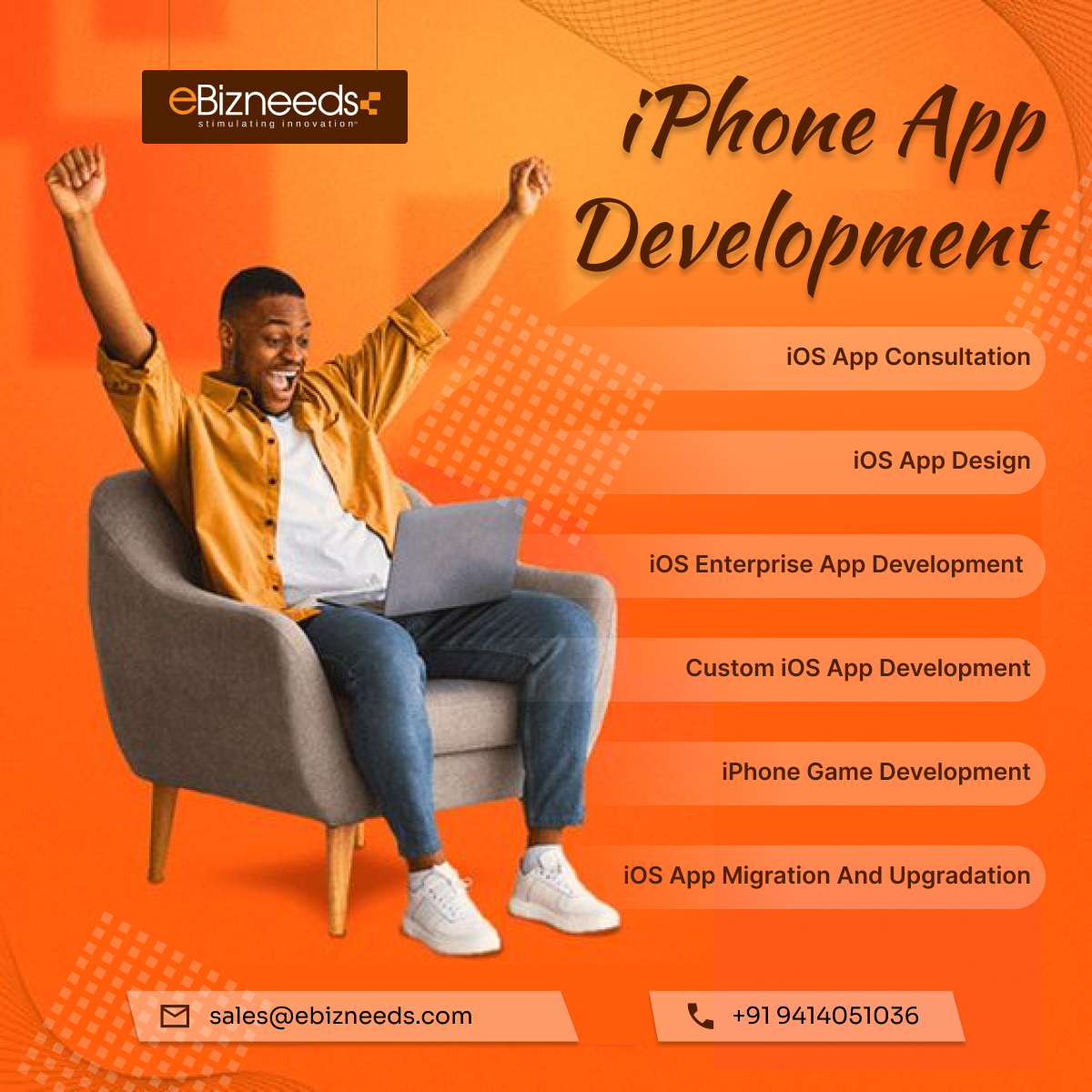 At 𝐞𝐁𝐢𝐳𝐧𝐞𝐞𝐝𝐬, we're diving into the world of iPhone app development with unparalleled enthusiasm and innovation!

#iosappdevelopment #innovationunleashed #techmasters #userexperience #nextgenapps #appdevteam #techsquad #swiftprogramming
#iosdevelopment #developer