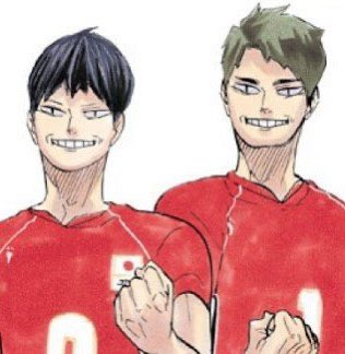 blackadlers's tweet photo. will always love how ushijima and kageyama’s genuine smiles are so pretty but when they consciously try to smile they end up looking like 😬😬 https://t.co/78IbVYch4M
