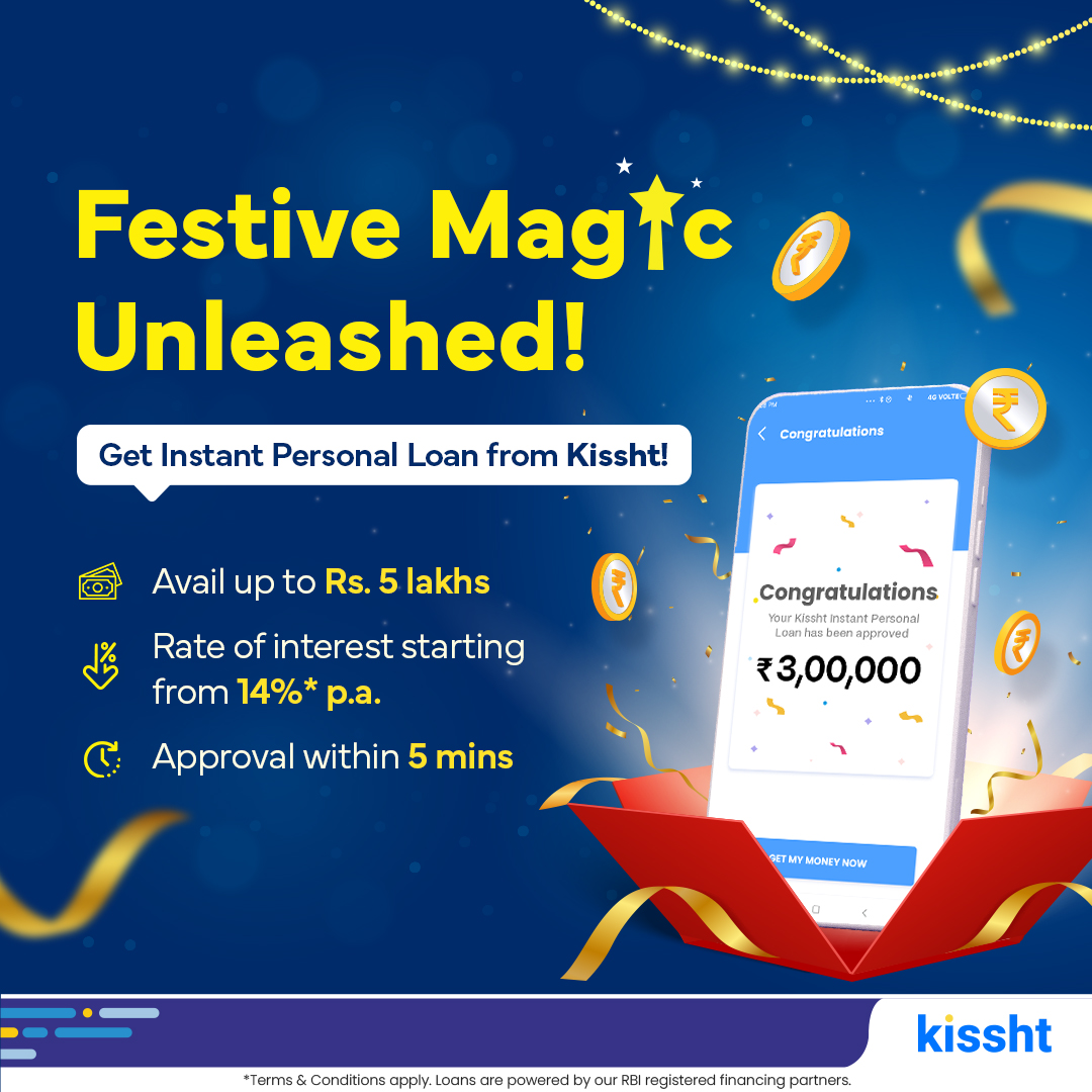 Kissht_EMI's tweet photo. Unlock the festive magic with Kissht! ✨✨ Get the gift of financial freedom this season with our Instant Personal Loan. Make your dreams come true and celebrate in style.
Download now 👉 https://t.co/DoDOsGQv9U

#FestiveMagic #KisshtLoans #FinancialFreedom#Instantpersonalloan https://t.co/1rx9NSWblZ