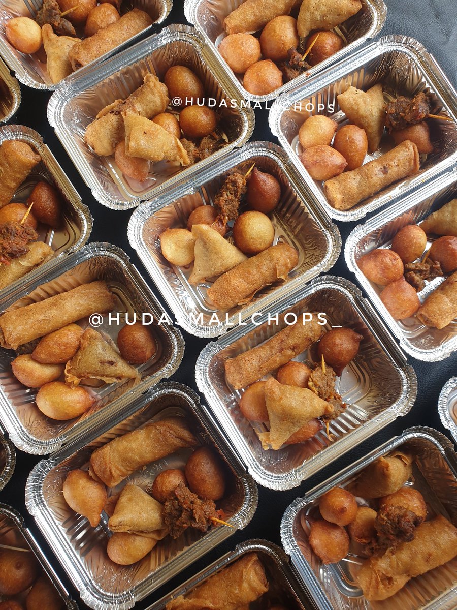 We make very nice Smallchops/ Snacks/ Foodtrays for you to either  satisfy your cravings, serve your guests, cater for your Events or gift your loved ones💯

📍KADUNA