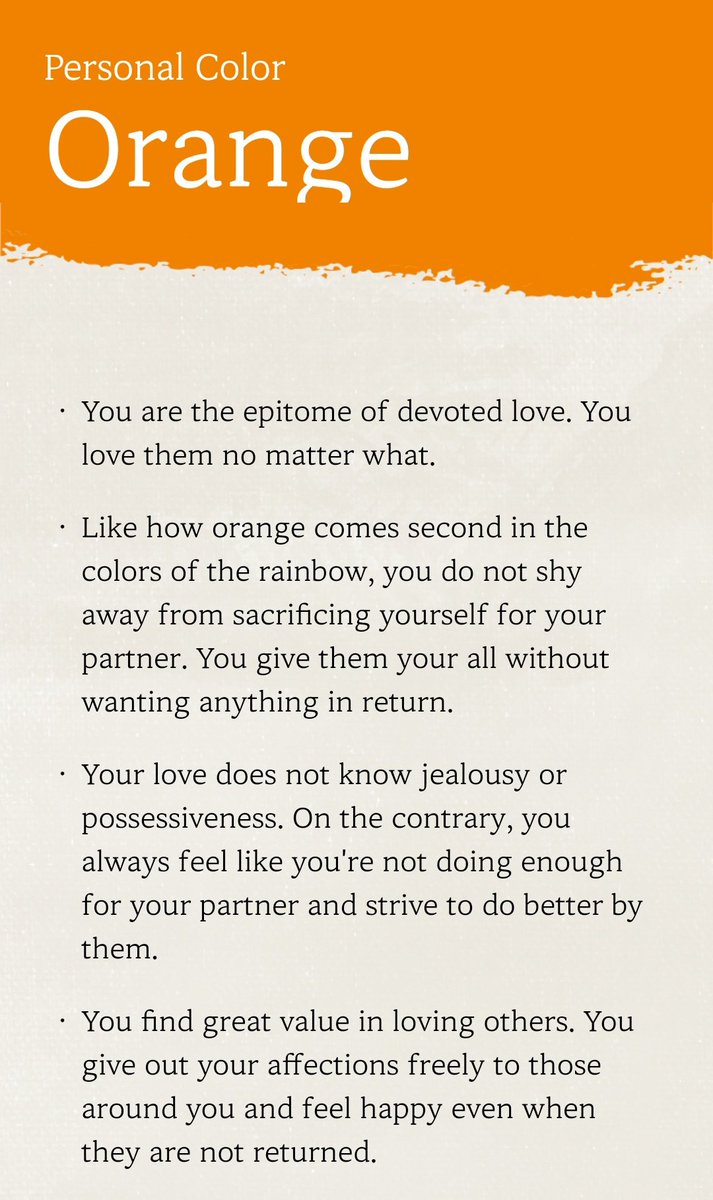 ramuneda5149's tweet photo. i hate being orange byeeeeeee
it does describe my way of dating tho

also, greatest fan that it directly tells me to go green and not red lmaoooo https://t.co/ykWe6ig0on