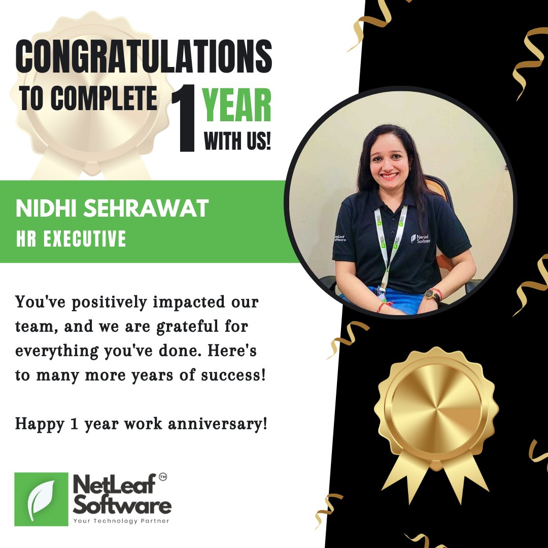 NetleafS's tweet photo. Happy first work anniversary to such an inspiring, positive, and collaborative person. https://t.co/3nRKkz5LlX