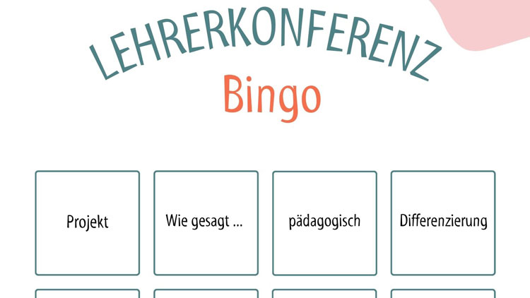 Damit  ihr und eure Lieblingskolleginnen und -kollegen für die nächste lange  und weniger spannende Lehrerkonferenz gut gerüstet seid, haben wir für  euch ein Konferenz-Bingo zum Ausdrucken vorbereitet: link.betzold.de/mEA0 😀
#Bildungsprofis