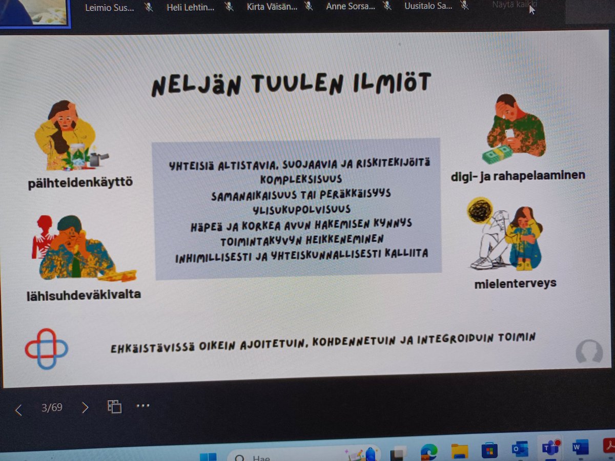 Meillä saa puhua- lähisuhdeväkivallasta- koulutus alkoi juuri. Tärkeää poistaa häpeää nostamalla asioita puheeksi!

#ehkäisevätyö <a href="/paijatha/">Päijät-Hämeen hyvinvointialue</a> #neljätuulta #lahessatöissä