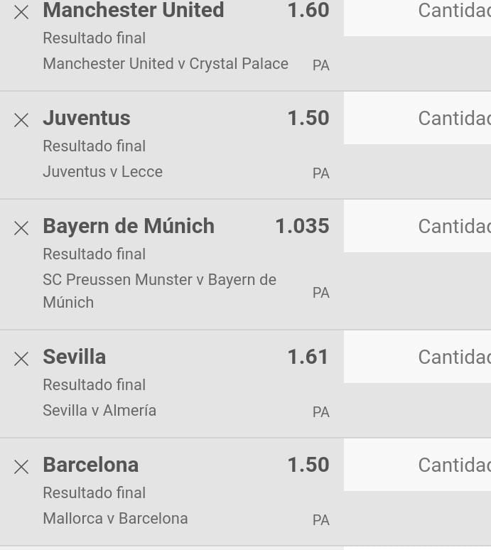 Proyect1x2tips's tweet photo. Cuota 6 para el día de Hoy, Manchester, Juve y Sevilla juegan en casa necesitados de puntos.
El Barcelona y Bayern favoritos en sus victorias. Lewandosky en racha 5 partidos seguidos marcando.
Suerte 🍀
Juego responsable 🔞
#apuestas #apuestasdeportivas https://t.co/OGJ83zyAih