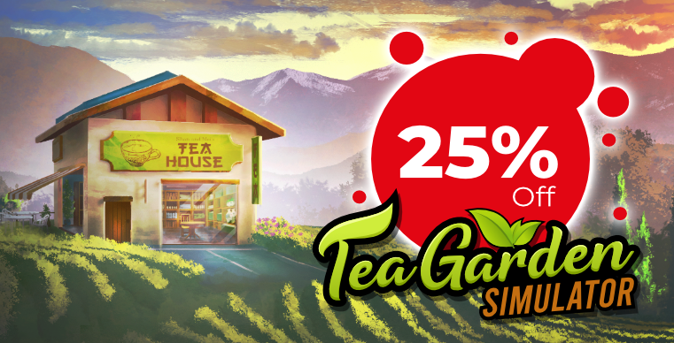 TeaGardenSim's tweet photo. Greetings! We are having our first sale on Steam (25% off). Get your copy if you still haven't.
https://t.co/Z1u6qYsibW https://t.co/ViGlVTG4TQ